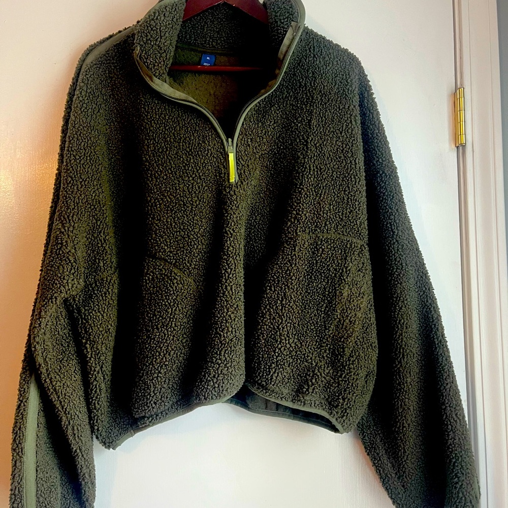 Half zip sherpa